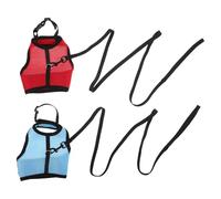 Abaodam 2Pcs Adjustable Vest Style Rabbit Harness Leash Set for Small Pets, Breathable Escape-Proof Mesh Chest Strap, L Size 20-32Cm for Outdoor Walking and Training