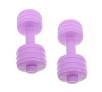 Abaodam 2pcs Adjustable Weight Dumbbell Shaped Water Bottles for Women Plastic Fitness Water Jug for Home Office Gym Portable Exercise Equipment for Arm and Waist Sculpting Purple