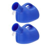 Abaodam 2pcs Adult Urinal Bedpan with Lid, Large Capacity Portable Urine Pot for Men and Elderly, Thickened Anti-Odor Chamber Pot Suitable for Bedridden and Home Use