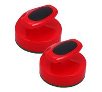 Abaodam 2pcs Air Hockey Puck Pushers with Felt Underside Low Noise Replacement Mallets for Family Indoor Game Tables Easy Install Hockey Striker Accessories