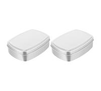 Abaodam 2pcs Aluminium Soap Travel Containers with Lid, 150ml Capacity, Lightweight and Compact Size for Convenient Storage and Organisation on The Go