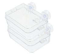 Abaodam 2PCS Anti-Escape Reptile Feeding Bowls Suction Cups Water and Food Basins for Lizards Geckos and Bearded Dragons for Reptile Tanks
