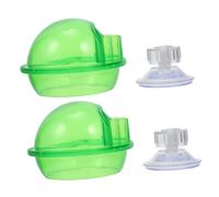 Abaodam 2Pcs Anti-escape Reptile Food Bowl with Suction Cup Lizard Feeding Container for Gecko Chameleon Turtle Food Basin for Secure Crawling Pet Feeding