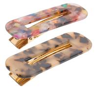 Abaodam 2pcs Assorted Colour Acetate Hair Clips and Teens, Chic Geometric Alligator Barrettes for Sectioning Hair and Putting on Makeup at Christmas and Parties
