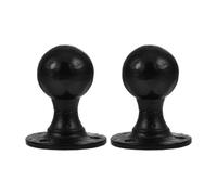 Abaodam 2pcs Barn Door Round Knob Cast Iron Ball Handle with Vintage Distressed Texture and Ergonomic Grip for Cabinets and Shed Doors Suitable for Exterior Upgrades and Interior