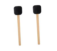 Abaodam 2pcs Bass Drum Mallet Stick Wood Handle Percussion Instrument Accessory for Band Practice for Drummers