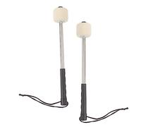 Abaodam 2pcs Bass Drum Mallets with Wool Felt Head, Stainless Steel Drumsticks for Marching Band, Percussion Instrument Accessories for Bass Drum Playing