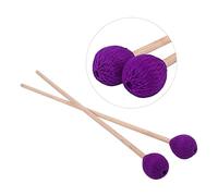 Abaodam 2pcs Bass Drum Mallets Wooden Handle Drum Sticks Wool Felt Head for Percussion Instruments
