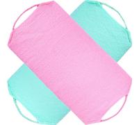 Abaodam 2pcs Bath Towel Exfoliating Shower Towel 11x3.5in Lightweight Rough Texture Sturdy Nylon and Bamboo Fiber for Body Shower Scrubbing and Dead Skin Removal