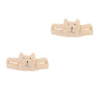 Abaodam 2pcs Bear Shaped Door Stopper Adorable Cartoon Finger Guard for Boys and Girls Premium Fleece Material Prevents Door Slamming and Injuries for Rooms