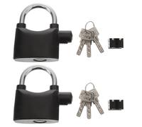 Abaodam 2Pcs Bike Alarm Padlock with Keys High Decibel U Lock Security for Bicycle Motorcycle Outdoor Anti-Theft Protection
