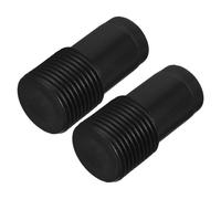 Abaodam 2pcs Black 22mm French Threaded Tip Plastic Broom Handle Replacement Parts Telescopic Rod Adapter for Metal Poles Suitable for Mop and Brush Cleaning