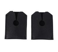 Abaodam 2pcs Black Artificial Leather Head Sleeve Protective Cover Case for Manual Head Prevents Damage for Travel Storage