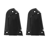 Abaodam 2pcs Black Guitar Headstock Plate Guitar Pick Guard Replacement Parts Made of Pps and Metal for Electric Musicians Featuring Optimized Sound Quality and Quick Maintenance