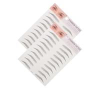 Abaodam 2pcs Black Imitation Eyebrow Stickers Hair-like Artificial Brow Tool for Men Women Easy Use Temporary Full Natural Look