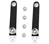 Abaodam 2pcs Black Metal Accordion Straps Bellows 8.2cm Center Distance Sturdy Leather Straps for Accordion Accessories