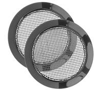 Abaodam 2pcs Black Metal Guitar Resonator Screen Sound Hole Cover Dobro Grille Soundhole Insert Acoustic Guitar Accessory for Sound Protection