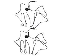 Abaodam 2pcs Black Mini Lapel Microphone with 4-pole Plug, Noise Reduction Clip Mic for Live Streaming, Phone, Computer, and Interview Recording Accessories