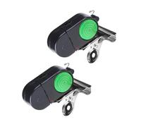 Abaodam 2pcs Black Plastic Fishing Bite Alarms with Waterproof Design and High Sensitivity for Night Fishing Electronic Carp Alarm Bells with 3 Button Batteries Included