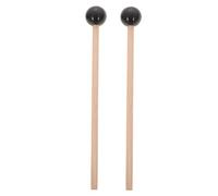 Abaodam 2pcs Black Synthetic Drum Mallets for Xylophone and Tuning Fork with Comfortable Grip, Sturdy Material to Create Beautiful Sound, for Children Practice The Drum
