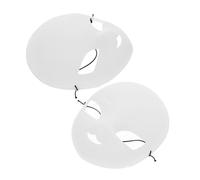 Abaodam 2pcs Blank White Plastic Mask Frosted Full Face for DIY Painting for Halloween Festivals Cosplay and Special Events Fits People Random Color