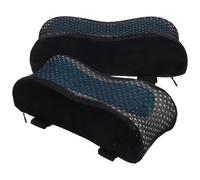 Abaodam 2pcs Blue Memory Foam and Gel Armrest Pads for Gaming Chair with Ergonomic Support and Firm Cushioning, for Wheelchair and Office Chair Elbow Comfort