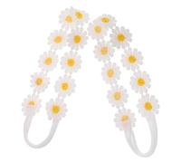 Abaodam 2pcs Boho Flower Girl Headbands Delicate and Lifelike Fabric Sunflower and Daisy Design, Elastic Decorative Headbands for Wedding and Indoor Use, Unaffected by Seasons