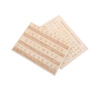 Abaodam 2pcs Braille Alphabet Board for Education Portable Learning Tool Raised Dot Number and Letter Wooden Alphabet Tracing Board for Blind People