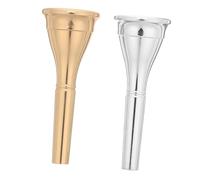 Abaodam 2pcs Brass French Horn Mouthpiece Silver and Standard Horn Accessory for Stage and Professional Use Enhanced Sound Quality and Comfortable Fit