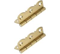 Abaodam 2pcs Brass Piano Hinges for Music Stands with No Noise Opening and Closing, Vintage Folding Flips Hinges, Sturdy and Not Easy to Jam, for Musical Instruments and Bookshelves