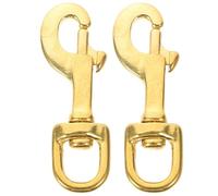 Abaodam 2Pcs Brass Swivel Clasps Small Rotating Spring Clips for DIY Crafts, Key Holder with Swivel Base and Holds a Tight Grip