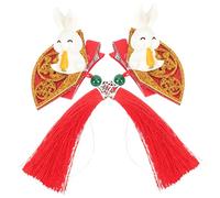 Abaodam 2pcs Bunny Hair Barrettes Girls Hair Bows Clips for Children Random Style