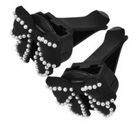 Abaodam 2pcs Car Air Freshener Clip Bow Shape for Vehicle Interior Decor, Compact and Lightweight Alloy and Plastic Material, Aromatherapy Experience, Girly Car Accessory