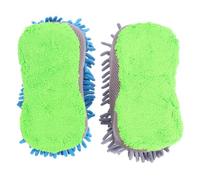 Abaodam 2pcs Car Wash Blocks Microfiber Sponge for Efficient Cleaning High Wear Resistance Practical Auto Cleaning Tool Suitable for Car Washing Random Color