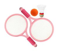 Abaodam 2Pcs Cartoon Style Tennis Racket for Durable Racquets for Outdoor Equipment for Family Playtime Pink
