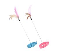 Abaodam 2pcs Cat Collar and Interactive Teaser Stick Multi Functional Cat Supplies for Bright Colors for Visual Stimulation Encourages Self Entertainment and Bonding Activities