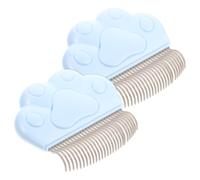 Abaodam 2Pcs Cat Grooming Combs Pet Hair Remover with Stainless Steel Teeth Soft Touch for Indoor Cats and Dogs Dematting Shedding Brush for Cleaning