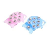 Abaodam 2pcs Cat-shaped Nine-beads Steel Ball Massagers, Carbon Steel Rolling Body Massage Tools for Relief and Muscle Relaxation, Portable Back and Full Body Massage Supplies