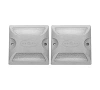 Abaodam 2pcs Cats Eyes Road Reflectors Heavy Duty Driveway Reflectors Metal Construction for Easy Installation and Versatile Application on Private Roads and City Streets