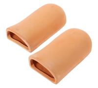 Abaodam 2pcs Ceramic Fish Tank Shelter Caves for Shrimp and Fish Breeding, Safe Tabletop Decoration Realistic Khaki Cave Design, for Office and Most Occasions