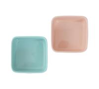 Abaodam 2pcs Ceramic Household Chinchilla Bowls Reusable Hamster Feeding Bowls with Spill Prevention and Food Water Holding Features for Small Pets