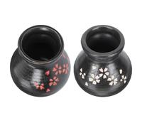Abaodam 2pcs Ceramic Japanese-Style Dry Ice Cups Practical Dry Ice Container Comfortable Feel Suitable for Artistic Cuisine and Many Occasions