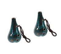 Abaodam 2pcs Ceramic Ocarina for Beginners Portable Design for Practice Sessions Musical Exploration Random Color