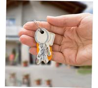 Abaodam 2pcs Chemistry Teacher Molecular Structure Keychain Science Symbol Pendant Charm for Biology Chemistry Lovers Functional Science Keyring Gift for Educators and Students