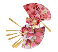 Abaodam 2pcs Cherry Blossom Symbolic Kimono Hair Ornaments Yukata Headpiece Japanese Fashion Hair Clips for Bridal