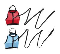 Abaodam 2pcs Chest and Back Traction Rope for Rabbit Guinea Pig and Ferret Small Pet Leash and Harness Breathable Vest Style Harness and Leash for Outdoor Walks and Exercise Training