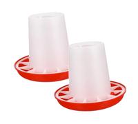 Abaodam 2pcs Chicken Feeders and Poultry Feeding Containers Capacity Combined Food Troughs for Chickens Ducks Geese Farm Use Automatic Feeding