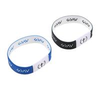 Abaodam 2pcs Christian Bible Wristbands for Men and Women - Elastic Scripture Verse Bracelets with Motivational Sayings, Blue White and Black White Color for Spiritual Events