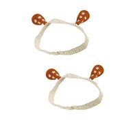 Abaodam 2pcs Christmas Deer Antler Hairband for Boy Girl Soft Stretchy Headband for Newborns and Toddlers for Holiday Parties and Photo Props Comfortable and Non- Design