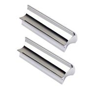 Abaodam 2pcs Chrome Metal Guitar Slides Tone Bars Stainless Steel Lap Steel Finger Slide Guitar Accessories for Electric